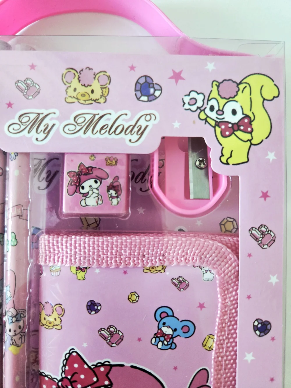 6PC. My Melody Pink Kids Stationery Set w/ Wallet School Supplies Kit